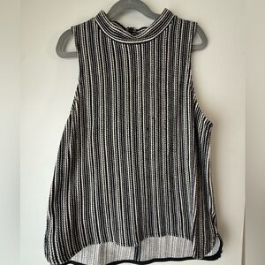 Madewell Black and White Striped Tank Top
